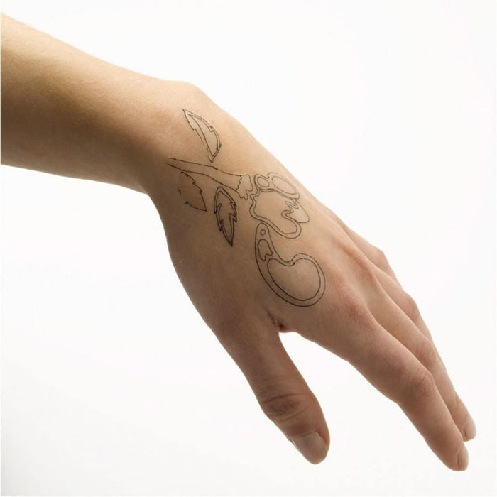 fun, fake transfer tattoos for the family, test a design of a tattoo before you have it done,